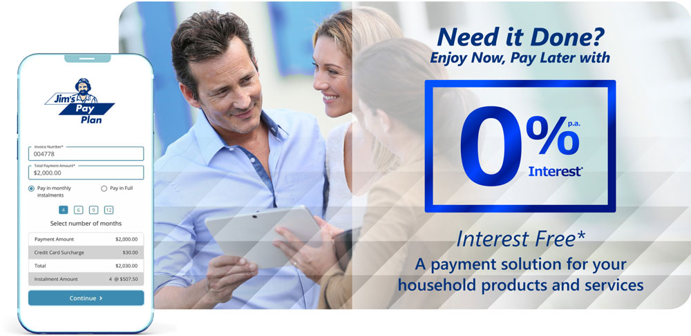 Jim's Pay Plan buy now pay later service