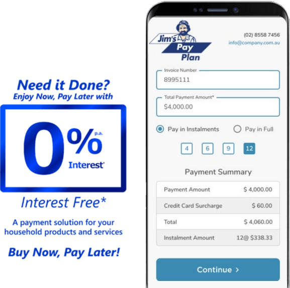 Jim's Pay Plan mobile screenshot and logo