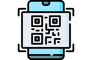 Phone with QR code icon