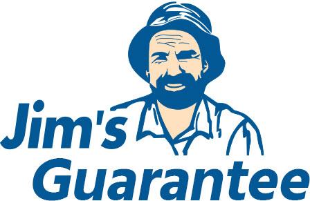 Jim's Work Guarantee logo